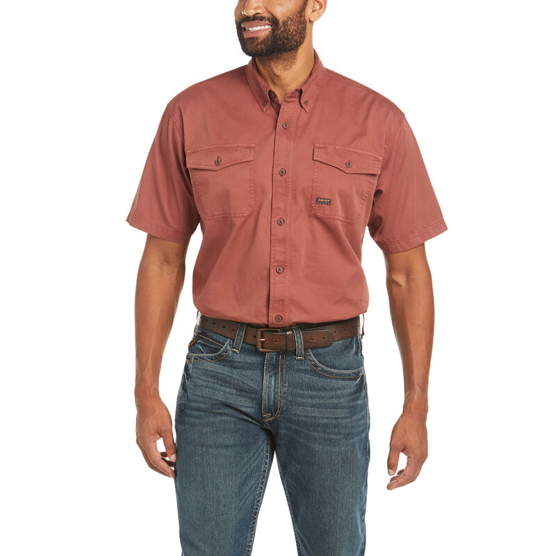 Rebar Washed Twill Work Shirt Front