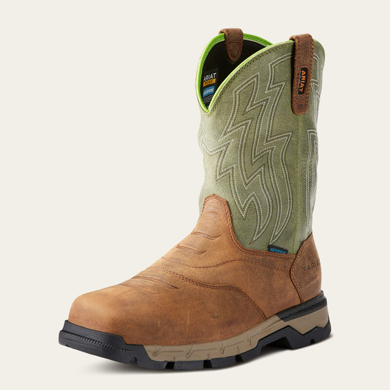 Rebar Flex Western Waterproof Work Boot 3-4 Front