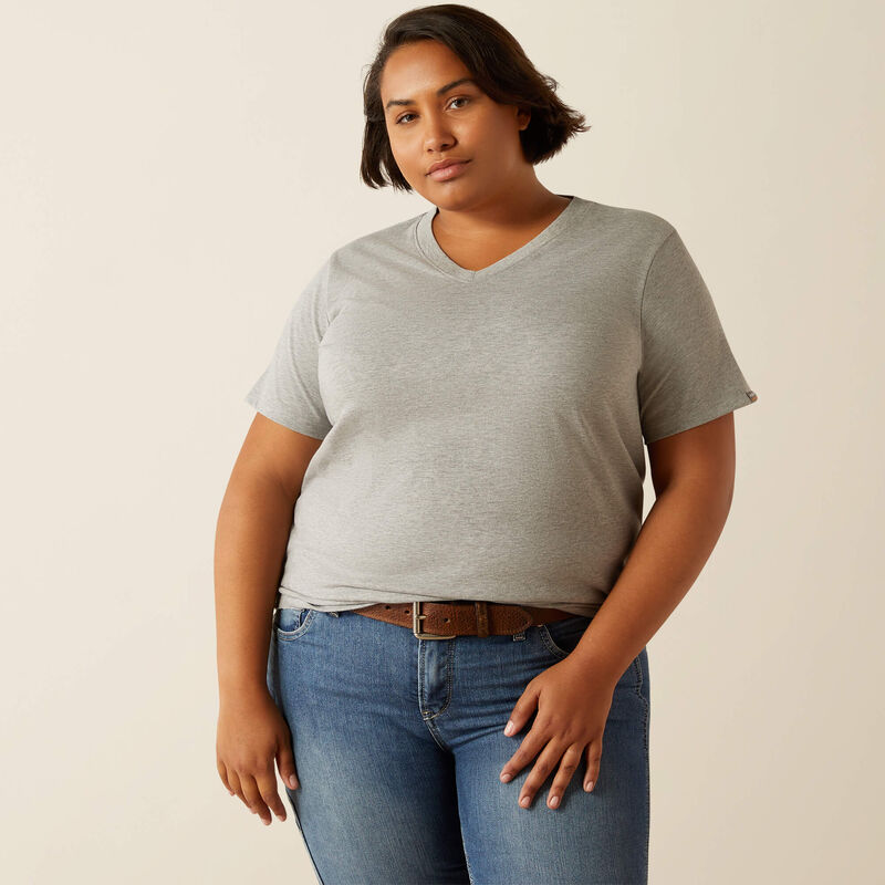 Rebar Cotton Strong Standard V-Neck T-Shirt Front Plus