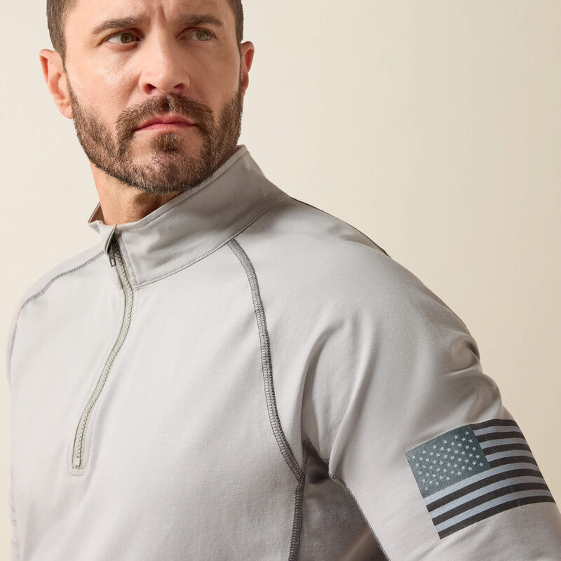 FR Combat Stretch Patriot 1/4 Zip Work Shirt 01