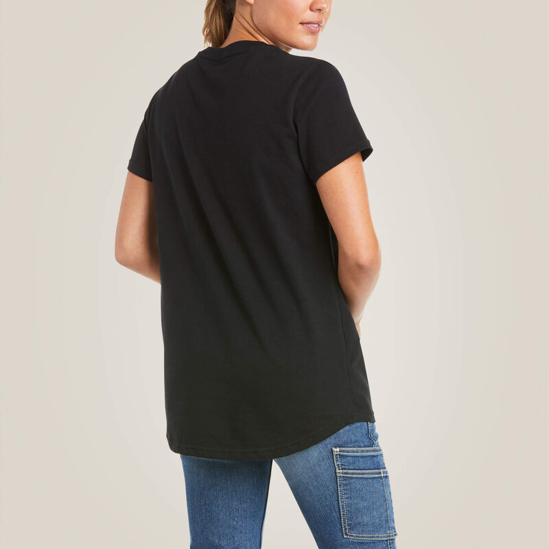 Rebar Cotton Strong V-Neck T-Shirt Back