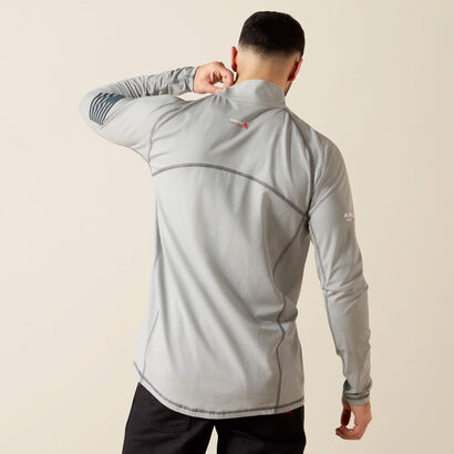 FR Combat Stretch Patriot 1/4 Zip Work Shirt Back