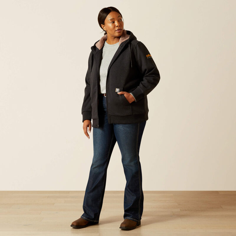 Rebar All-Weather Sherpa Full Zip Hoodie Full Plus