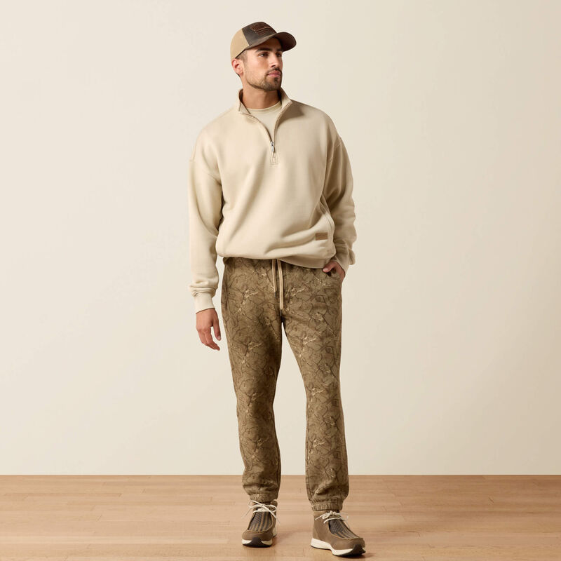 ToughStock Washed Heavyweight Fleece 1/4 Zip Sweatshirt Full