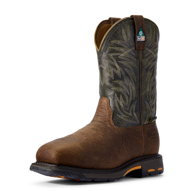 WorkHog Wide Square Toe MetGuard CSA MetGuard Composite Toe Work Boot 3-4 Front