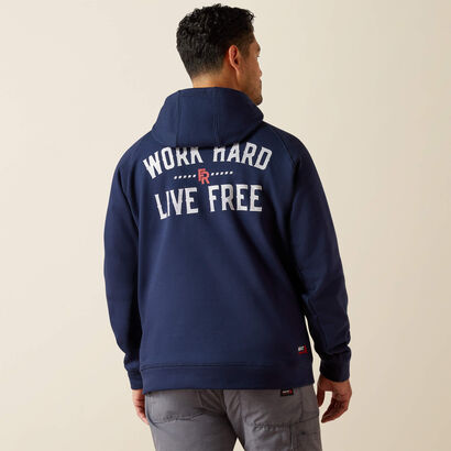 FR DuraStretch Work Hard Live Free Hoodie Front