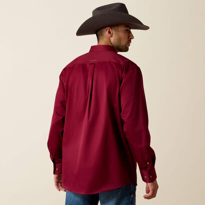Solid Twill Classic Fit Shirt Back
