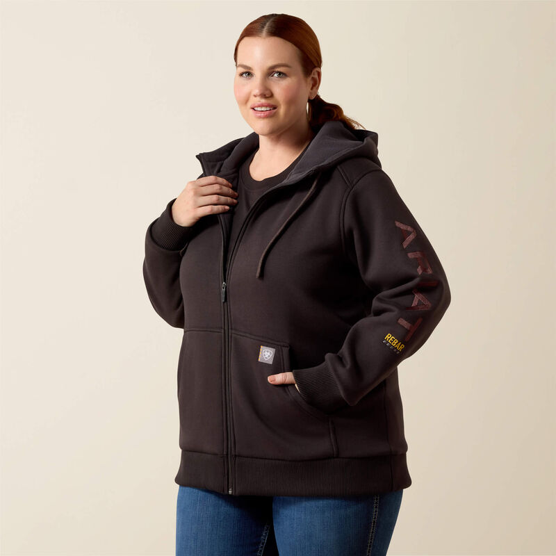 Rebar All-Weather Full Zip Hoodie Front Plus