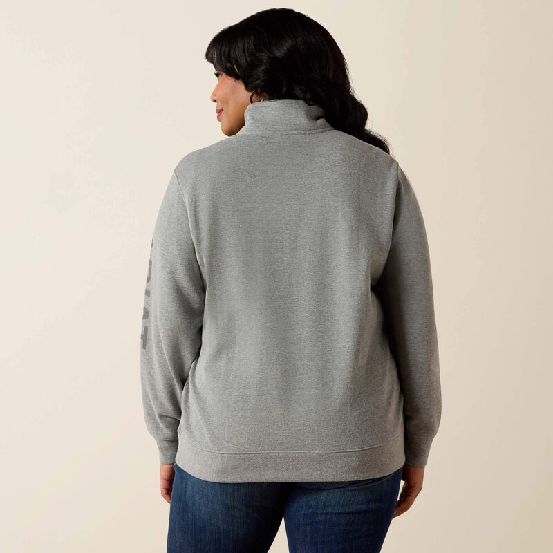 Foundation Logo 1/2 Zip Sweatshirt Back Plus