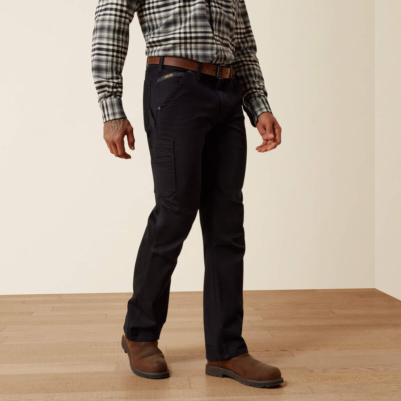 Rebar M4 Relaxed DuraStretch Washed Twill Dungaree Boot Cut Pant Front