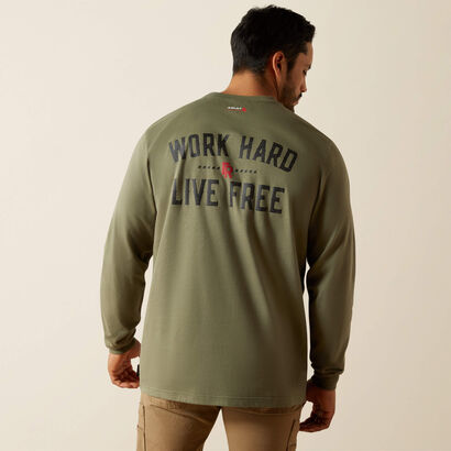 FR Work Hard Live Free T-Shirt Front