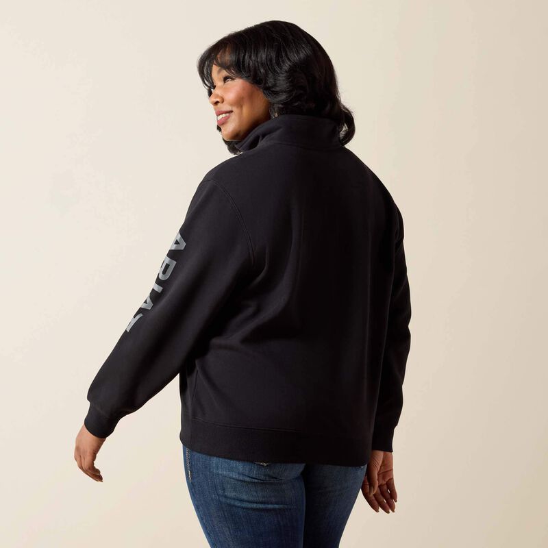 Foundation Logo 1/2 Zip Sweatshirt Back Plus