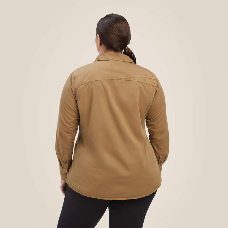 Rebar Washed Twill Work Shirt Back Plus