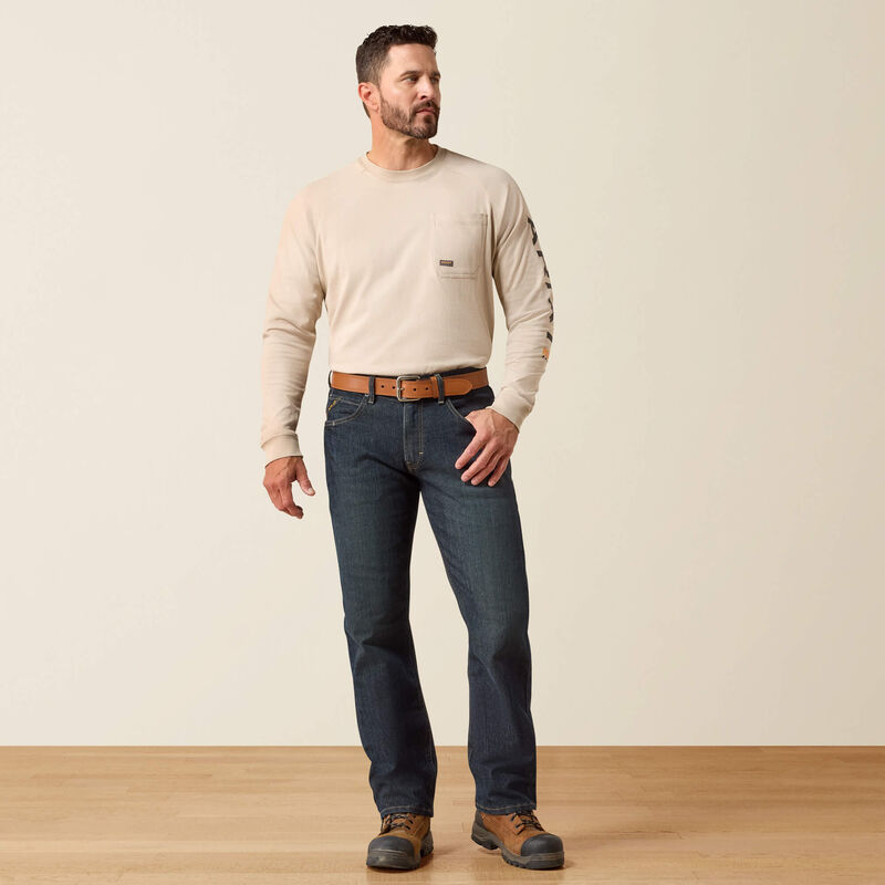 Rebar M4 Relaxed DuraStretch Basic Stackable Straight Leg Jean Full