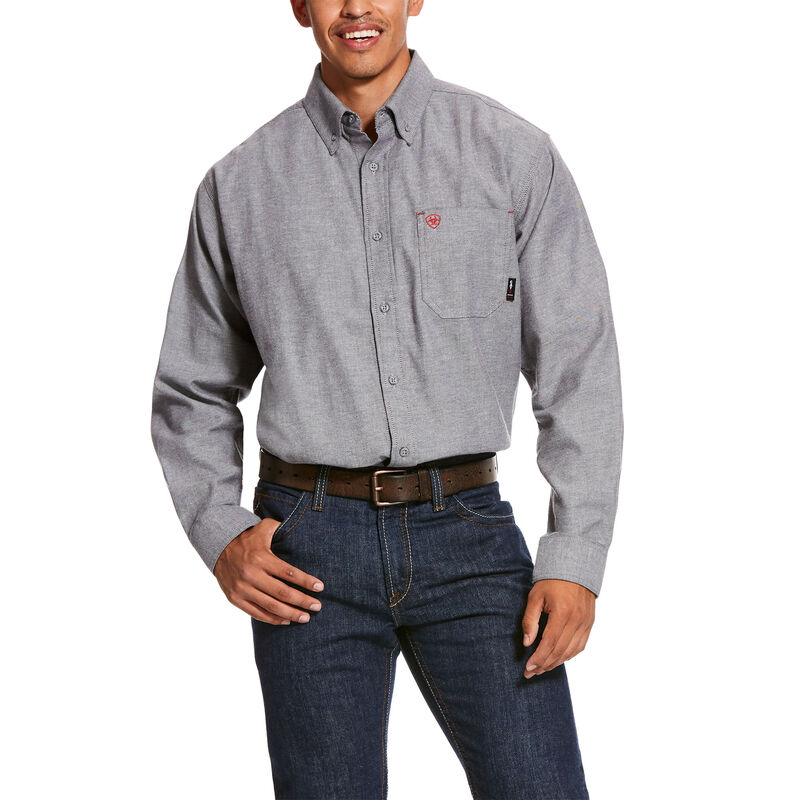 FR Solid Twill DuraStretch Work Shirt Front