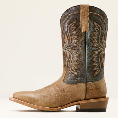 Preston Wide Square Toe Cowboy Boot Side
