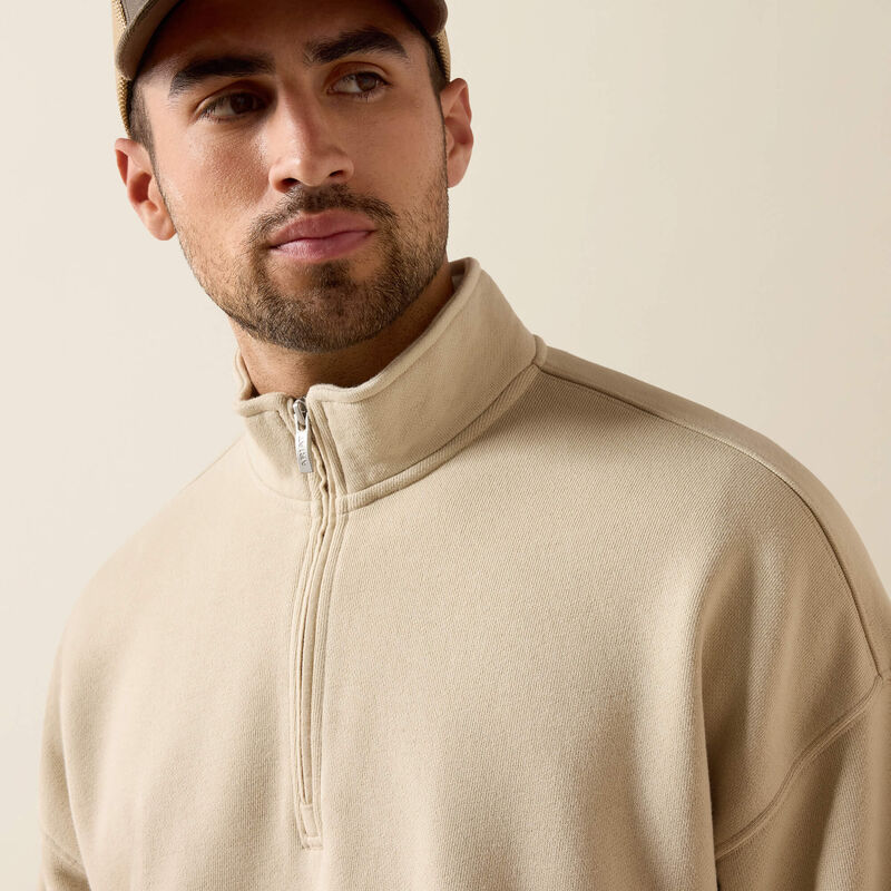 ToughStock Washed Heavyweight Fleece 1/4 Zip Sweatshirt 01