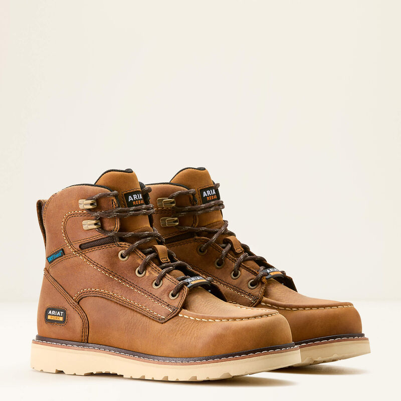 Rebar Wedge Moc Toe Waterproof Work Boot Pair