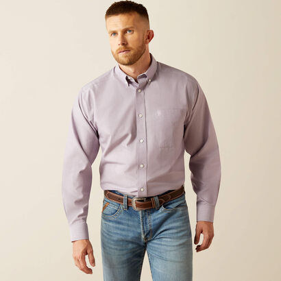 Wrinkle Free Solid Classic Fit Shirt Front