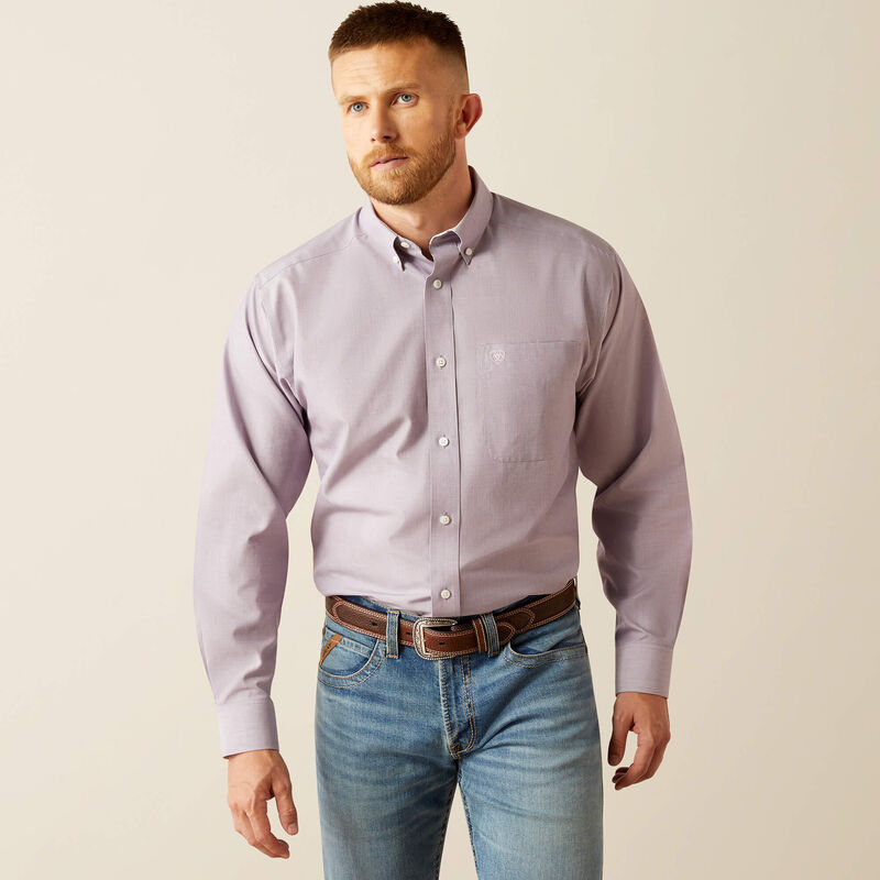 Wrinkle Free Solid Classic Fit Shirt Front
