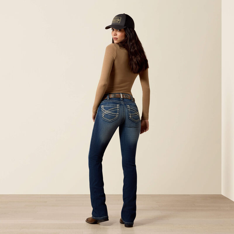 R.E.A.L. Mid Rise Stretch Entwined Boot Cut Jean Back