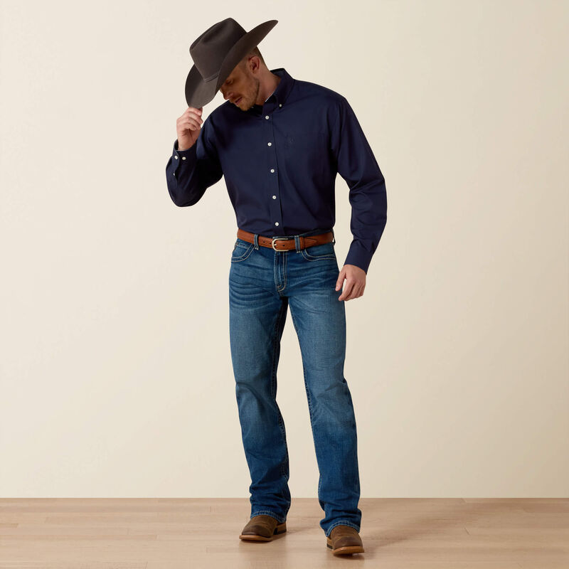 Wrinkle Free Solid Classic Fit Shirt Full