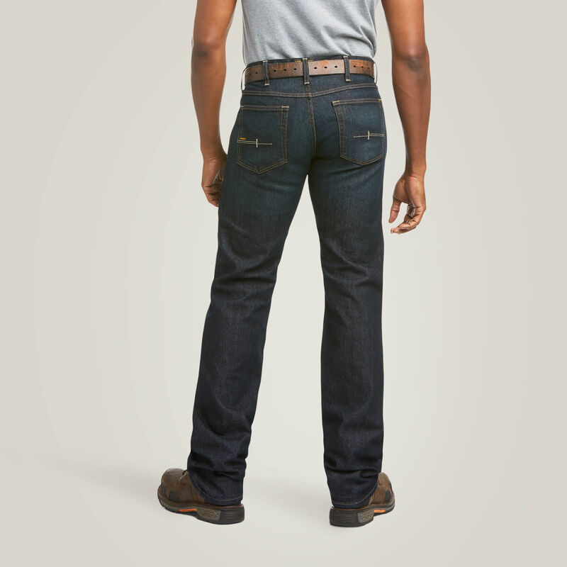 Rebar M5 Straight DuraStretch Basic Double Front Stackable Straight Leg Jean Back