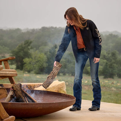 R.E.A.L. Mid Rise Stretch Entwined Boot Cut Jean Lifestyle