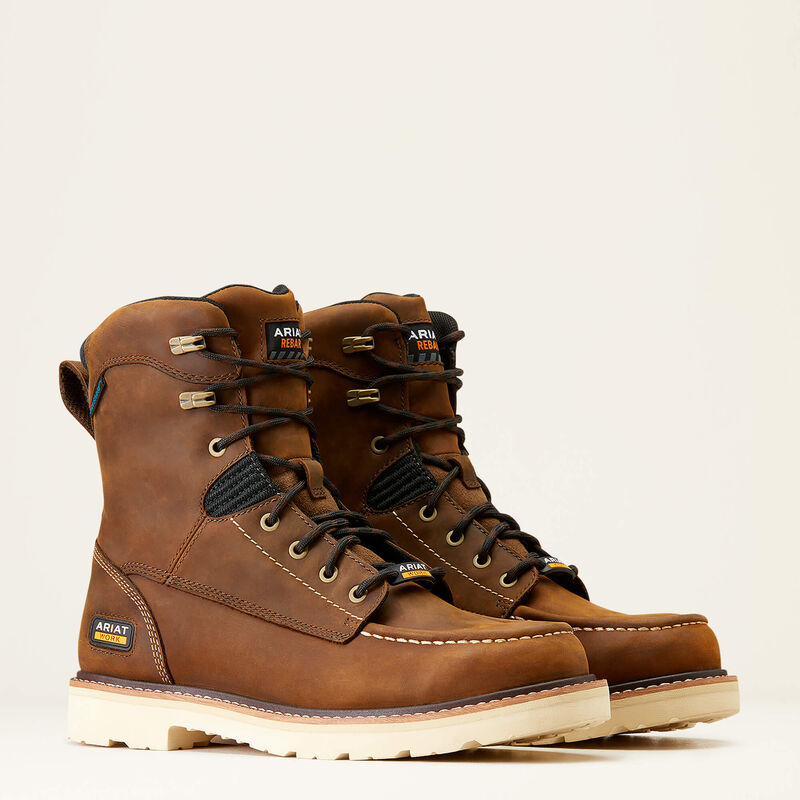 Rebar Lift 8" Waterproof Work Boot Pair