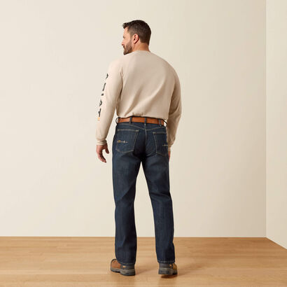 Rebar M4 Relaxed DuraStretch Basic Stackable Straight Leg Jean Back