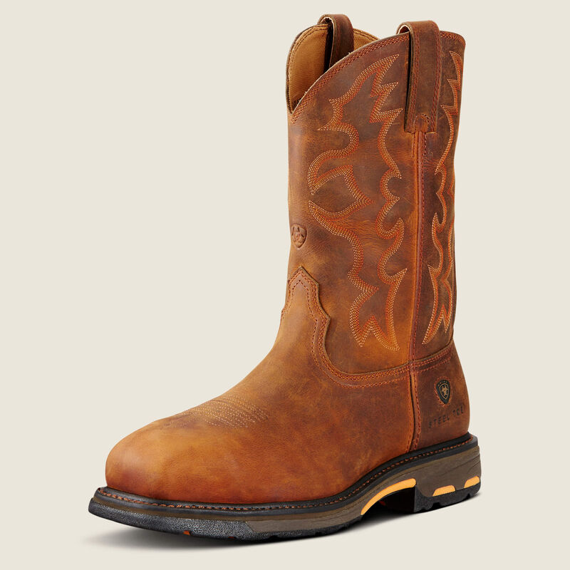 WorkHog Steel Toe Work Boot 3-4 Front