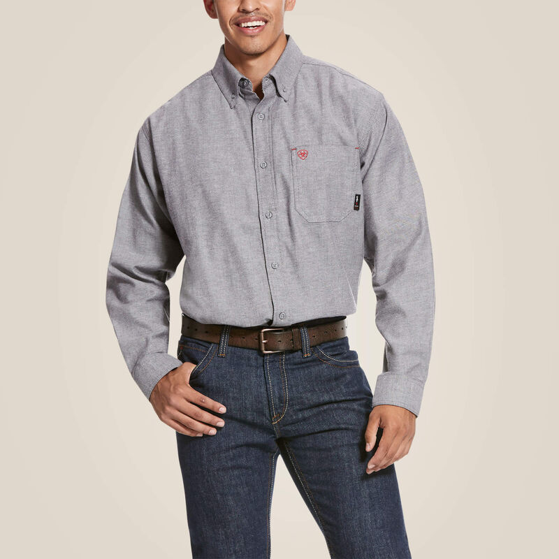 FR Solid Twill DuraStretch Work Shirt Front