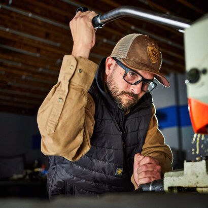 Rebar Flannel Twill Snap Work Shirt Lifestyle