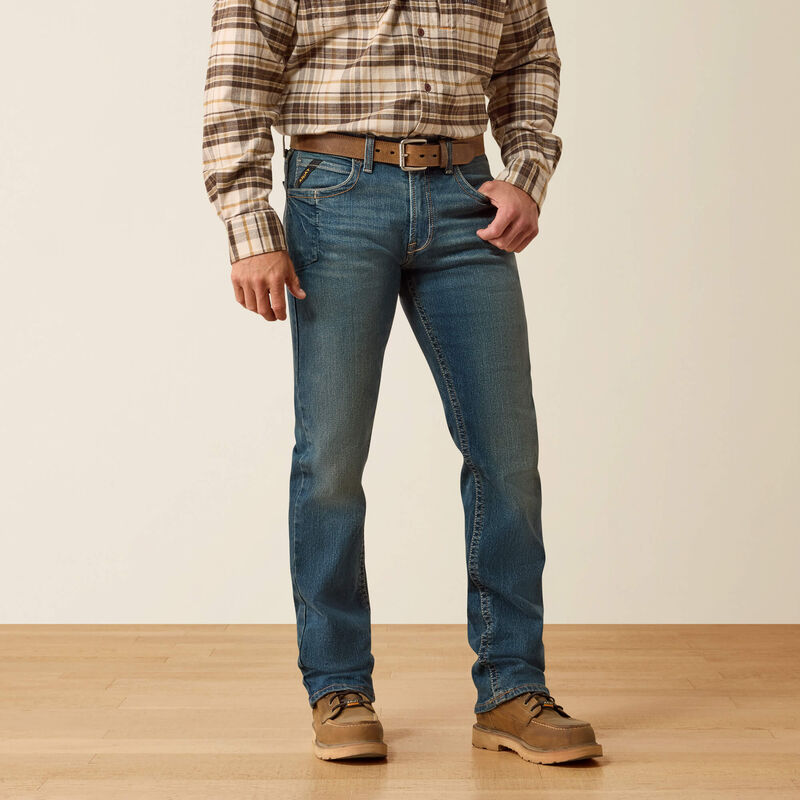 Rebar M5 Straight DuraStretch Edge Stackable Straight Leg Jean Front
