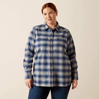 Rebar Flannel DuraStretch Work Shirt Front Plus