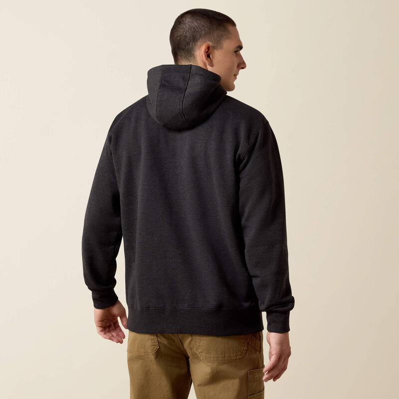 Rebar Workman 1/4 Zip Hoodie Back