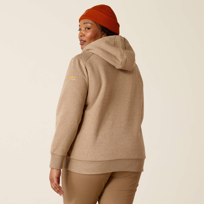 Rebar All-Weather Sherpa Full Zip Hoodie Back Plus