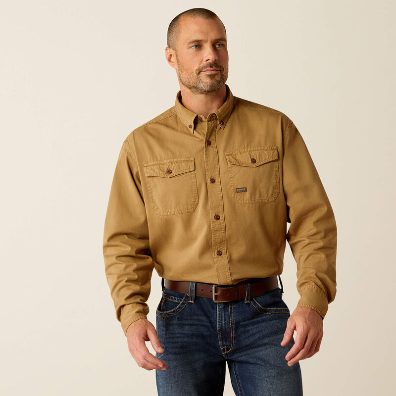 Rebar Washed Twill Work Shirt Front