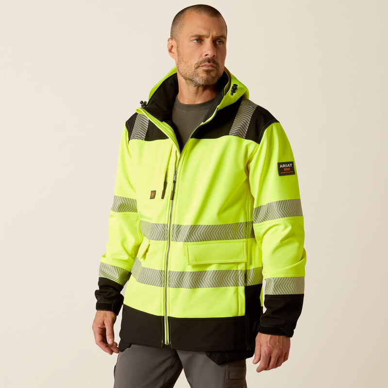 Rebar Hi-Vis Softshell Jacket Front