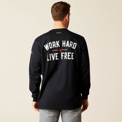FR Work Hard Live Free T-Shirt Front