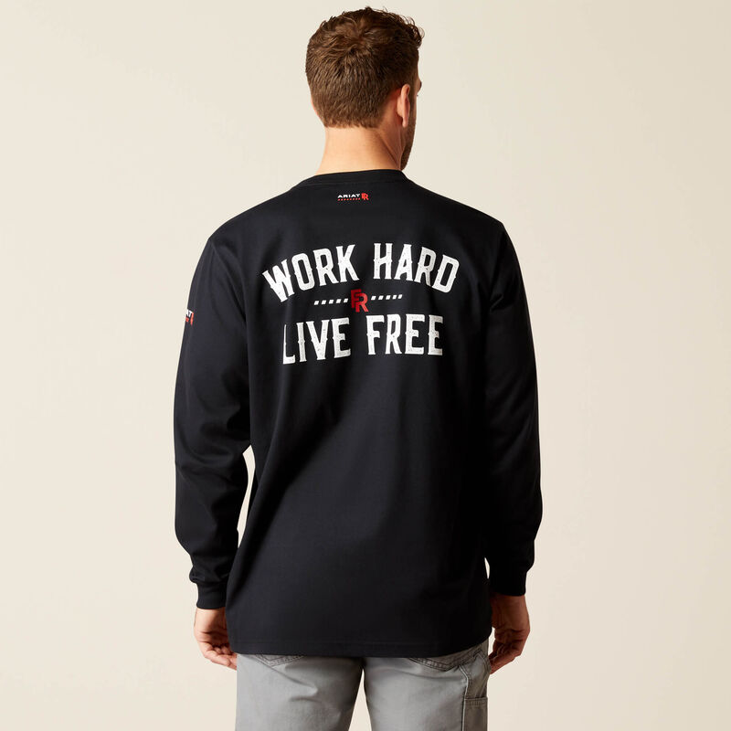 FR Work Hard Live Free T-Shirt Front