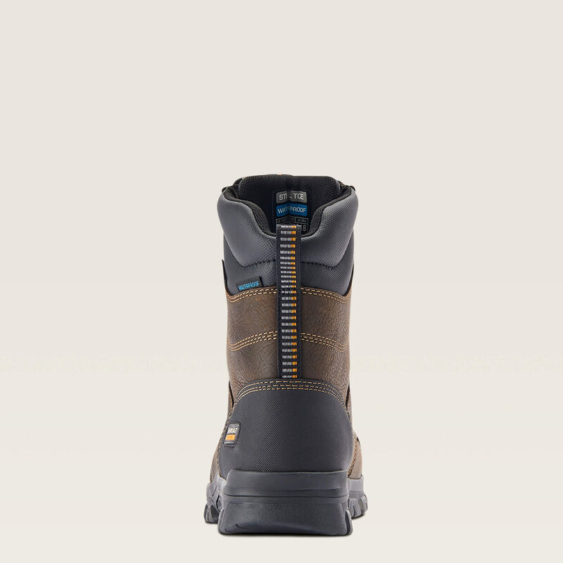 Treadfast 8" Waterproof Steel Toe Work Boot Heel