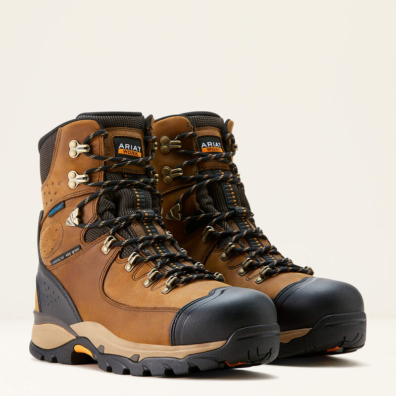 Endeavor 8" Waterproof Insulated Carbon Toe Work Boot Pair