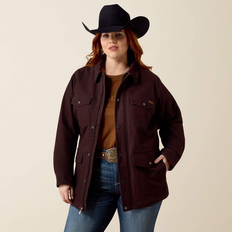 Western Canvas Chore Jacket Front Plus