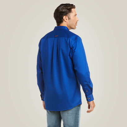 Solid Twill Fitted Shirt Back