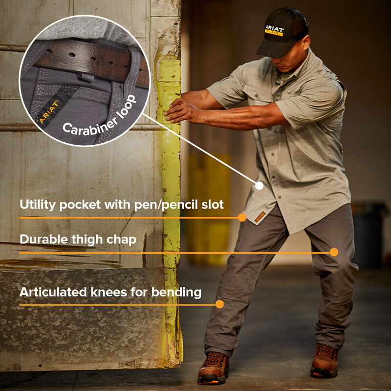 Rebar M4 Low Rise DuraStretch Made Tough Double Front Stackable Straight Leg Pant Image 7 of 7