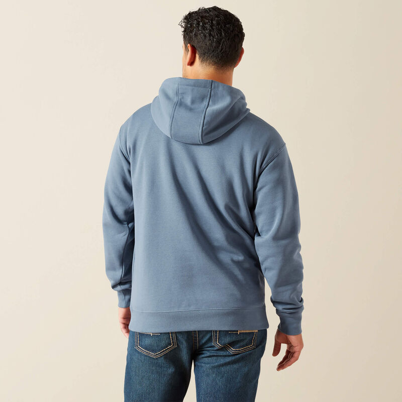 Rebar Lightweight Logo Hoodie Back
