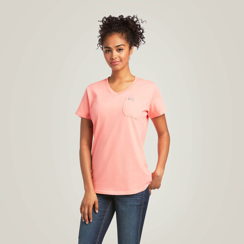 Rebar Cotton Strong V-Neck T-Shirt Front