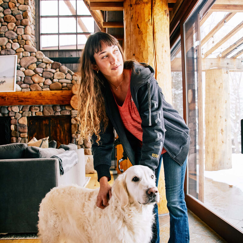 Rebar All-Weather Full Zip Hoodie Lifestyle