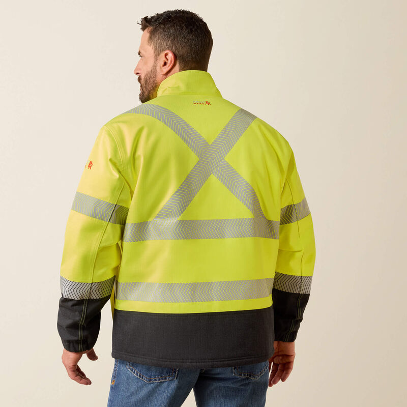 FR Hi-Vis Waterproof Insulated Jacket Back